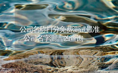 算公司名字|免费公司名称测试打分